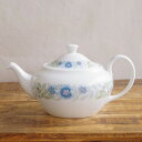 ウェッジウッド クレメンタイン ティーポット レトロ ブルー 花柄 Wedgwood Clementine #250613 【海外直輸入中古品】