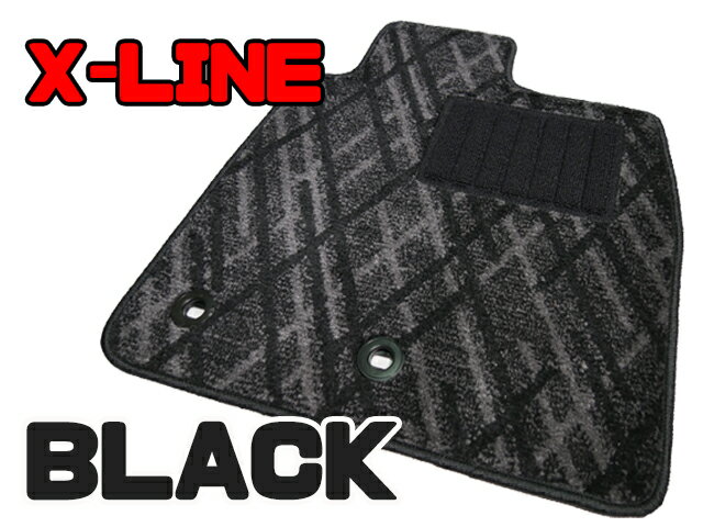 スズキ ジムニー JB23 JB33 フロアマット【ブラックX柄】◆カーマット 車 フロアカーペット