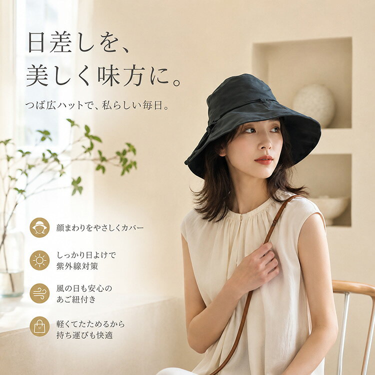 【全品20％OFF】帽子 レディース 春 夏 春夏 ハット つば広 つば広帽子 バケットハ...
