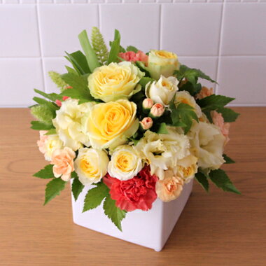 花ギフト開店祝い【フロレアル】ベーシックアレンジメントLサイズ(器2種・花6色〜ご選択)楽天1位あす楽送料無料誕生日お花バラプレゼントフラワーアレンジメントアレンジメントフラワーフラワーギフトお祝い出産祝いお見舞い