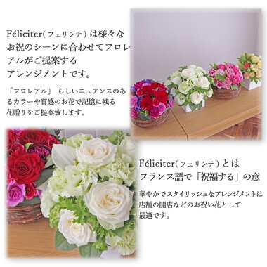 花ギフト開店祝い【フロレアル】フェリシテ(ラウンドアレンジ)Aタイプ(器2種・花6色〜ご選択)楽天1位あす楽送料無料誕生日お花バラプレゼントフラワーアレンジメントアレンジメントフラワーフラワーギフトお祝いお見舞い移転祝い