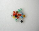 天然石3mm g0309 Mixアゲート 15個 ( 石・天然石・パワーストーン )