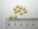 ビーズキャップ 花座 座金 金色 ゴールド色 6mm 10個入り j365 (アクセサリー パーツ )