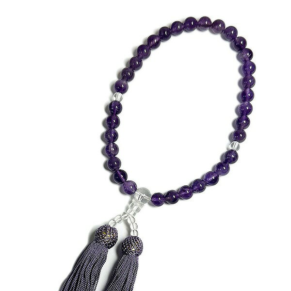数珠念珠アメジスト主珠8ミリ33玉...