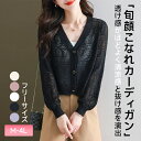 カーディガン カーデ ニット レディース ロング丈 春夏秋 トップス 長袖 UVカット シアーニットトッパーカーディガン 薄手 冷房避け 冷房対策 紫外線対策 ...
