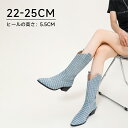 レディース ミッドカーフブーツ ポインテッドトゥ V カット ウエスタン カウボーイ ブーツ ファッション チャンキーヒール ブーツ 痛くない シンプル おでか...