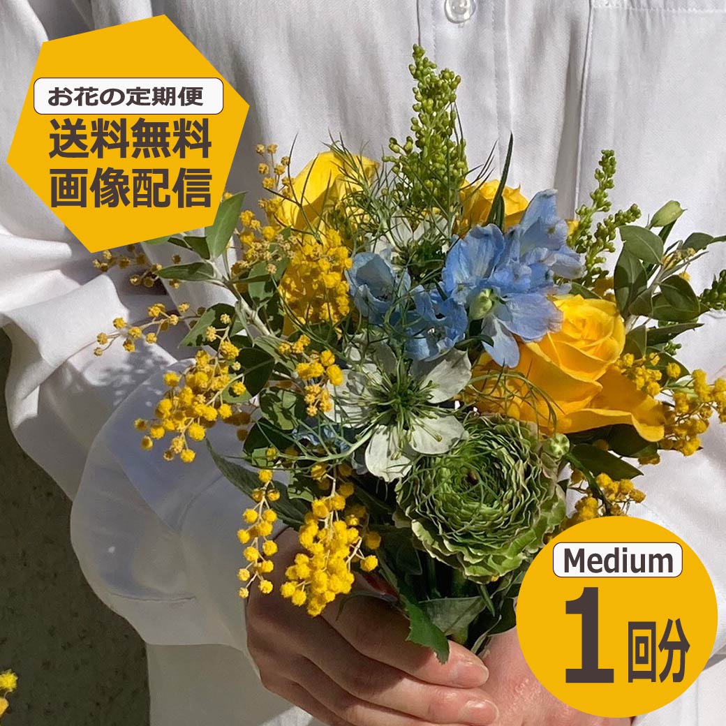 【送料無料】 【お花の定期便】 Mediumサイズ 1回分 季節のお花を毎月お届け フラワーサブスク 生花 ミニブーケ 花束 ギフト 誕生日 記念日 プレゼント 花のある暮らし おしゃれ フラワーアレンジメントのサムネイル
