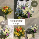 【おまかせ】お花の定期便 12回分 1年 12ヶ月 Lサイズ サブスク 花束 ブーケ おまかせブーケ ラージ Large 自宅用 月命日 送料無料 リトルシード...