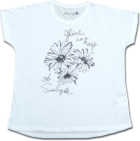 乐天商城 - 【メール便可】Hunch BIGTシャツ Tシャツ 花 フラワー glint プリントT プルオーバー 半袖 カットソー 10P05Nov16