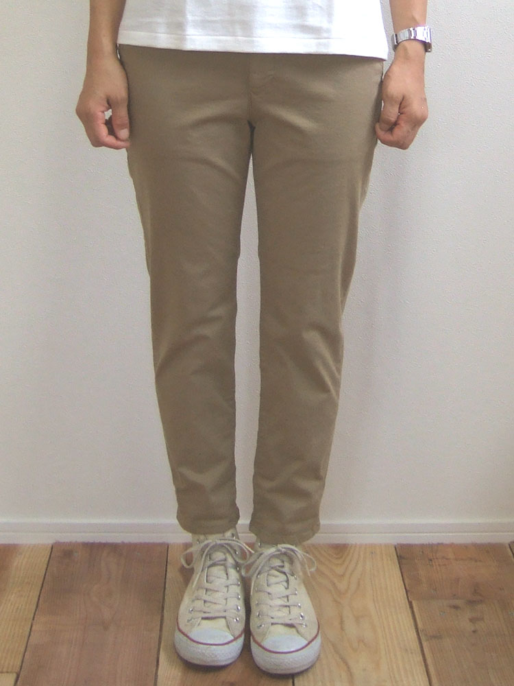 D.M.GドミンゴDMG13-921T36-2リラクシングテーパードパンツモカブラウンスリムパンツストレッチアンクル丈iSKOBJORNRELAXINGTAPEREDMadeinJAPAN日本製