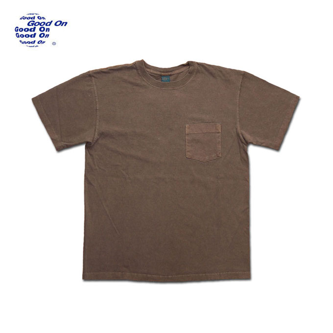 Rakuten - メール便 Good On グッドオン S/S POCKET TEE ショートスリーブポケットTシャツ P-BROWN ブラウン カットソー COTTONUSA MadeinJAPAN GOST0903