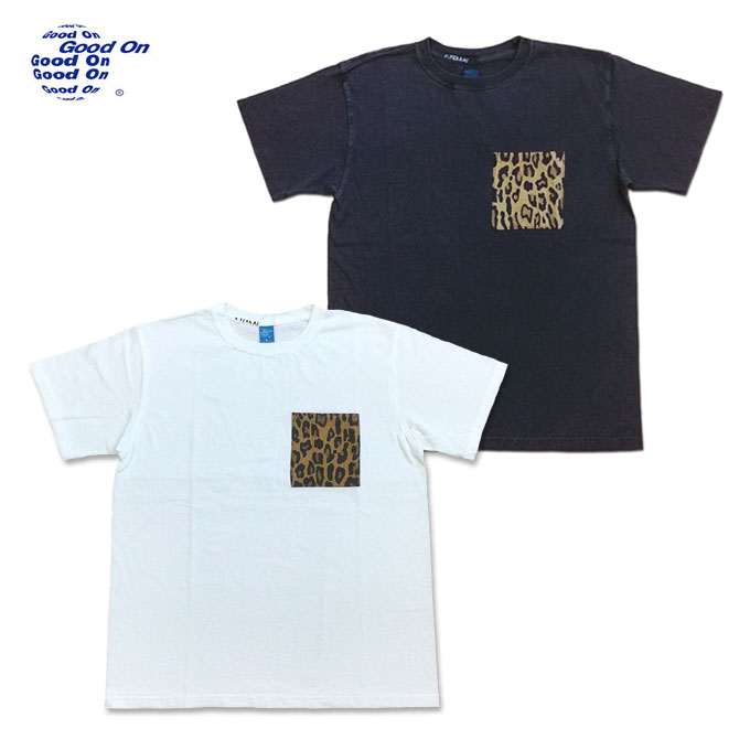 Rakuten - メール便 Good On × KOUHEI TERRAI グッドオン S/S LEOPARD POCKET TEE ショートスリーブポケットTシャツ レオパード ヒョウ柄 COTTONUSA MadeinJAPAN KTER2503