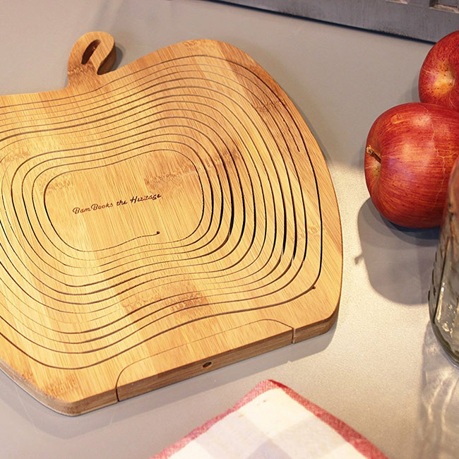 TOSSDICE トスダイス バンブーバスケット FOLDING BAMBOO BASKET APPLE かご 鍋敷き リンゴ インテリア 雑貨 キッチン