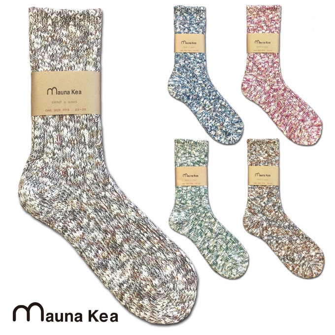 �᡼���� mauna kea �ޥ��ʥ��� ��åץ륹��֥ͥåץĥ��������ݥ��å��� Socks Cotton Hemp �� �� ���� ��� ��ǥ����� Mad...