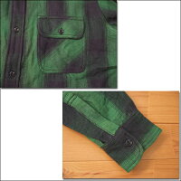 BIGMIKEビッグマイクHEAVYFLANNELSHIRTSヘビーフランネルシャツグリーン×ブラックネルシャツワークシャツチェック長袖10835103-7