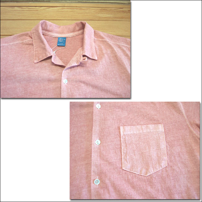 Good On グッドオン SS OPEN TEE SHIRTS オープンシャツ P-CORAL コーラルピンク 開襟シャツ カットソー COTTONUSA FabricMadeinUSA MadeinJAPAN GOST1605