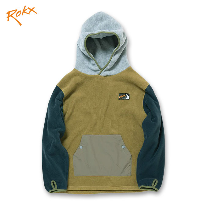 乐天商城 - ROKX ロックス CLASSIC 200 PULLOVER PARKA プルオーバーパーカー MULTI フリース アウトドア POLARTEC ポーラテック RXMF254010