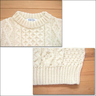 Kerry Woollen Mills ケリーウーレンミルズ Aran Cable Crew Neck LITE アランケーブルクルーネック sweater セーター fisherman フィッシャーマン イギリス製 MadeinEngland 男女兼用 ユニセックス KW018-003