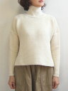 Kerry Woollen Mills ケリーウーレンミルズ Pearl Stitch Polo Neck パール ステッチ ポロ ネック ライト sweater セーター Ladies レディース イギリス製 MadeinEngland PureAran KW-0013