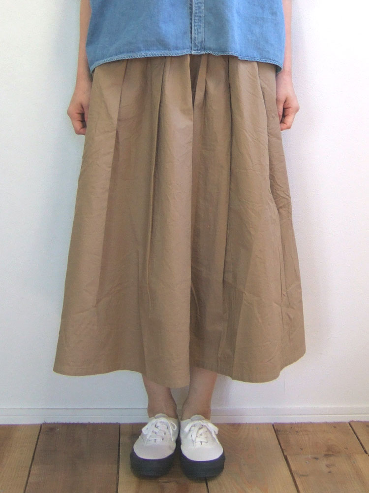 D.M.G ドミンゴ DMG 17-429X 35-5 マキシ丈スカート ベージュ マキシスカート 