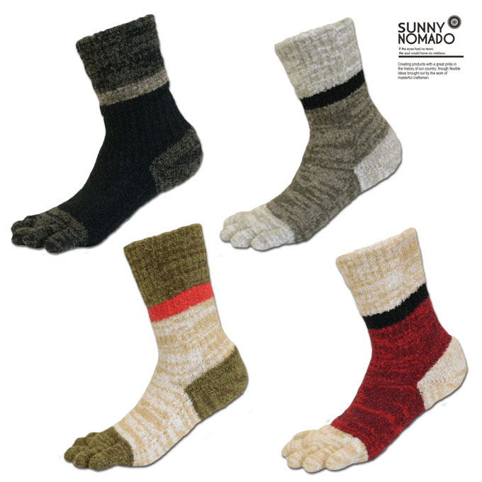SUNNY NOMADO サニーノマド 足ぶくろ 靴下 5本指ソックス SOCKS メンズ レディース フリーサイズ 日本..