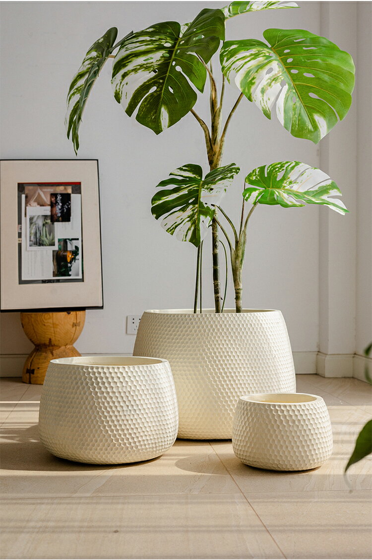 大型 プランター 園芸 ガーデニング 家庭菜園 植木鉢 観葉植物 鉢 通気性良好 深型 軽量 おしゃれ マグネシウム製 室内 屋外 ベランダ 植物 鉢植え 容器...