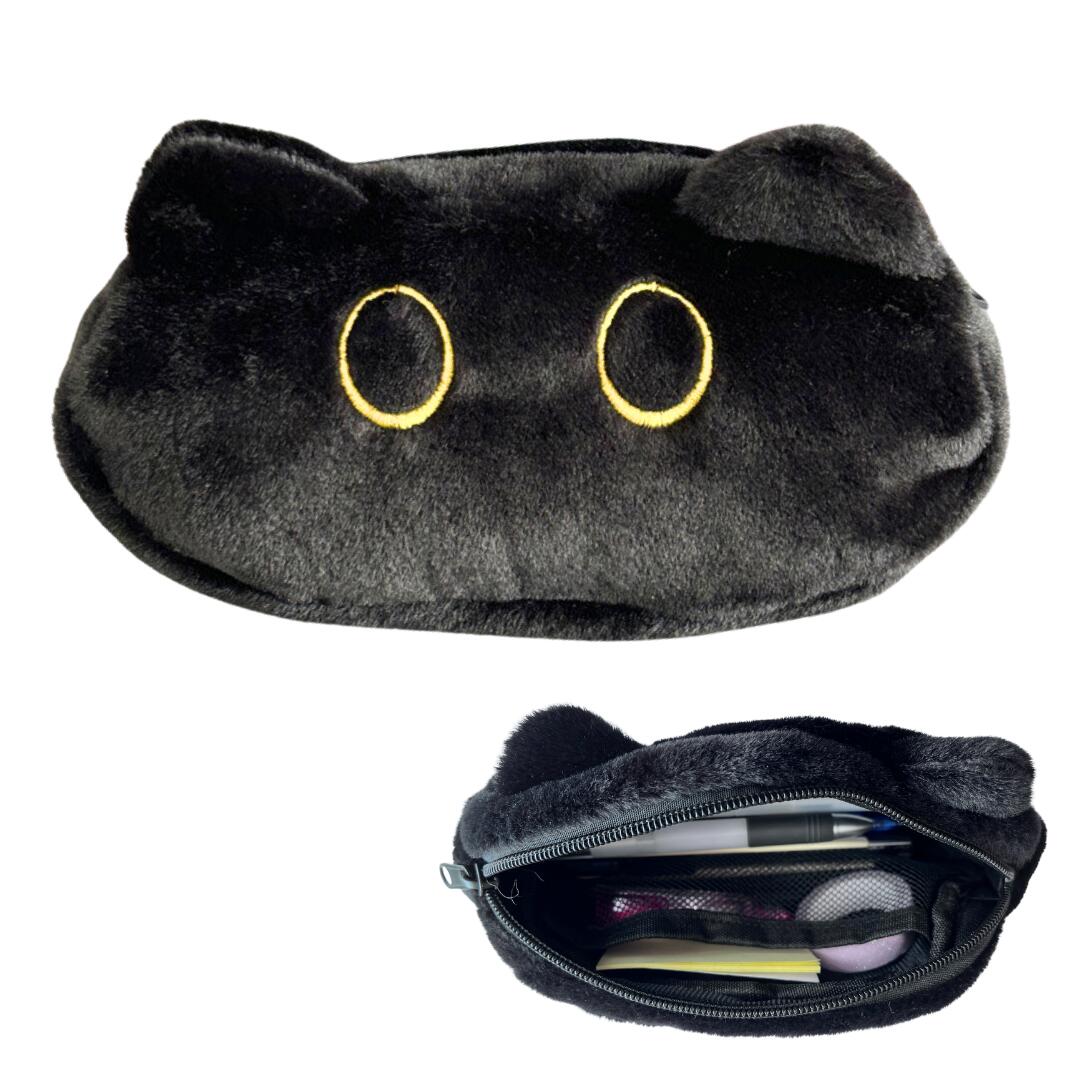 ペンケース ポーチ ぬいぐるみ 猫 筆箱 筆入れ ふでばこ ペンポーチ 筆記用具 小物入れ ファスナー ポーチ 沢山入る 定規も入る 猫グッズ ねこ雑貨 ガジェットケース トラベル 旅行 子供 小学生 鉛筆 flourestate-10000297 FlourEstate サンプル画像2
