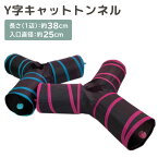 猫 トンネル おもちゃ 3通 キャットトンネル Y字型 ペット用品 ねこ 猫ハウス シャカシャカ 一人遊び 猫じゃらし ポンポン 窓 穴 運動不足 ダイエット ストレス発散 折りたたみ コンパクト ライン