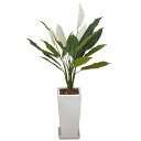 人工観葉植物 スパティフィラム スクエア陶器鉢 あす楽 造花 インテリア フェイクグリーン 人気 お祝い ギフト プレゼント 開店祝い 新築祝い 誕生日祝い 結...