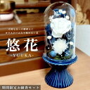 【期間限定(8/31迄)お線香セット】悠花 ガラスドーム供花 選べる2種 枯れないお供え花 プリザーブドフラワー 仏壇用 御供え ギフト プレゼント お盆 初盆...