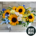 父の日 生花 ひまわり アレンジ/あす楽 送料無料 メッセージカード付き 画像配信 フラワー 誕生日 結婚祝い プレゼント ギフト 結婚記念日 サプライズ 卒業祝い 退職祝い 開店祝い かわいい 誕生日プレゼント 女性 夏 ひまわり