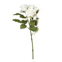 【造花 アーティフィシャルフラワー】ローズ×3 つぼみ×2 ホワイト a-33002-001 【ascaアスカ】