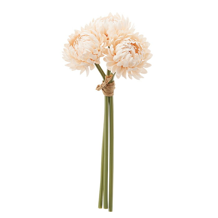 【造花 アーティフィシャルフラワー】マムバンチ（1束3本） ソフトベージュ a-34686-008a 【ascaアスカ】