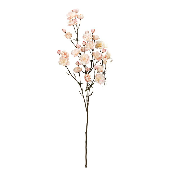 【造花 アーティフィシャルフラワー】ブロッサム×18　つぼみ×12 クリ−ムピンク a-34784-003c 【ascaアスカ】