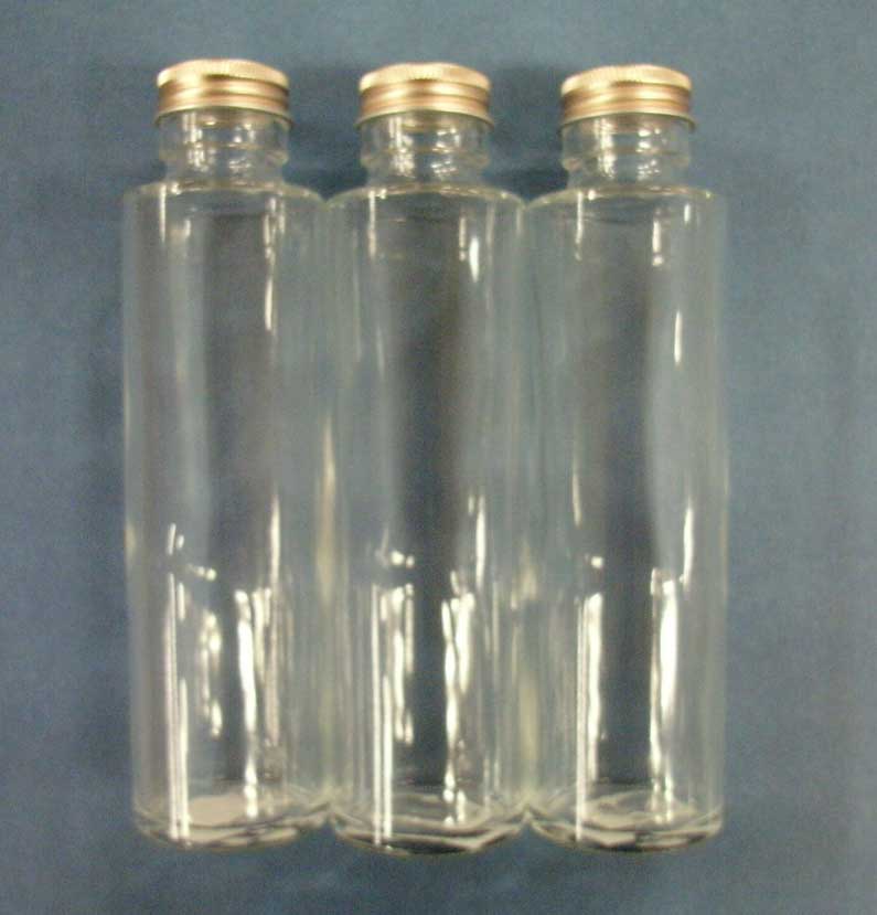 ハーバリウム用細口ガラス瓶　円柱型（ネジ栓付）容量約100ml　3本セット　sss-100