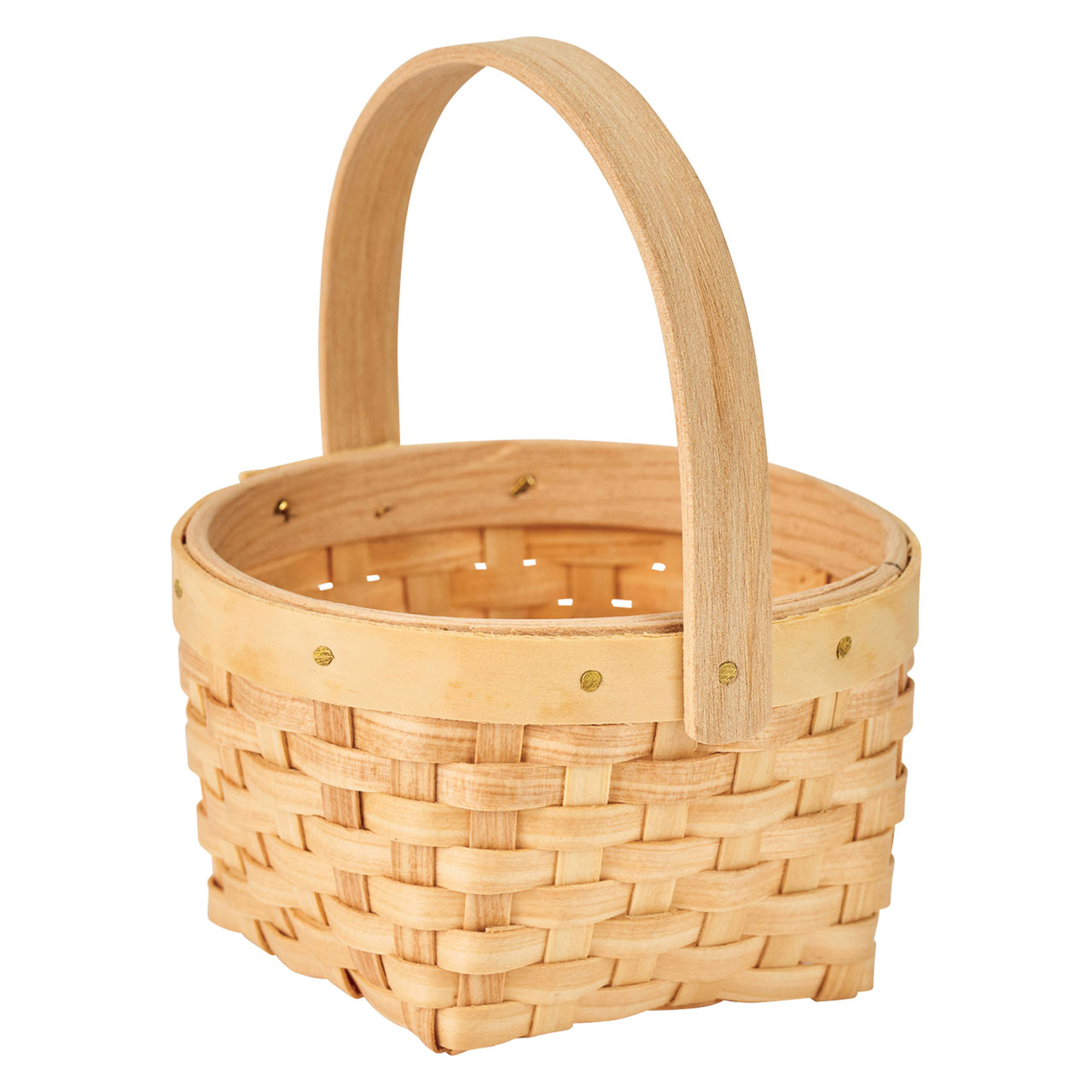 【ナチュラル素材　バスケット　かご】　ミニバスケット丸　＃22　NATURAL xu000118-022 0【東京堂】