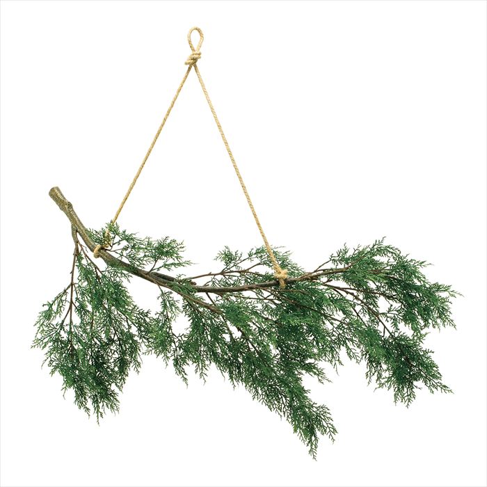 【ベース　完成品（アーティフィシャル）　ミニツリー　スワッグ】　サイプレスハンギングブランチ　GREEN xv300380-zzz 0【東京堂】