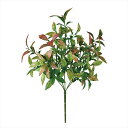 【アーティフィシャルフラワー 造花 グリーン リーフ 多肉植物】 ルスカスミニブッシュ #26 RED/GR fg000575-026 ミニリーフ【東京堂】