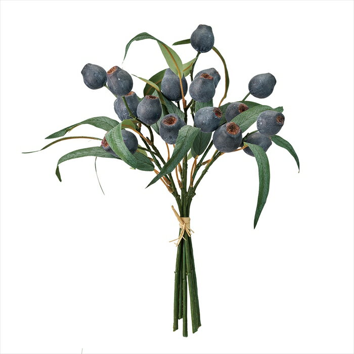 【アーティフィシャルフラワー 造花 実もの 果物 野菜 パン】 ユーカリトランペットバンドル ＃20 BLACK fm001714-020 実もの ベリー（小果実）【東京堂】