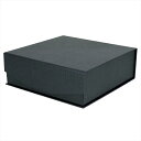 【花器 ベース 紙素材 布素材】 クロス調マグネットボックス スクエア M BK kj0fc679-zzz ギフトボックス【東京堂】