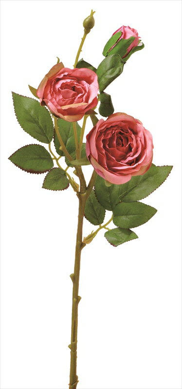 ミディアムローズスプレー　CORAL 　viva-ve-6826-coral造花　アーティフィシャルフラワー【viva】