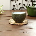 常滑焼 緑泥 花湯呑(和食器 常滑焼 湯呑 コップ カップ 茶器 業務用 業務用食器 アウトレット)