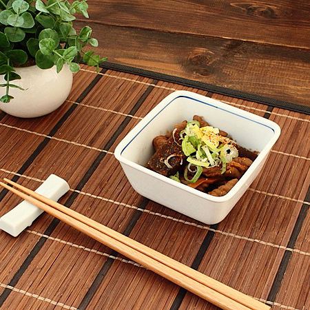 強化磁器 四角小鉢(和食器 小鉢 鉢 煮物鉢 ボウル 強化磁器 白い食器 業務用 業務用食器 アウトレット 訳あり/日本製)