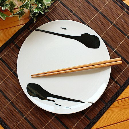 (最終在庫) てしごと 呉須大皿(和食器 お皿 プレート 大皿 盛皿 業務用 業務用食器 アウトレット 訳あり 多治見美濃焼 日本製)