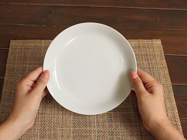 19cmシンプル丸プレート(洋食器 和食器 プレート お皿 大皿 盛皿 白い食器 業務用 業務用食器 アウトレット 訳あり 多治見美濃焼 日本製)