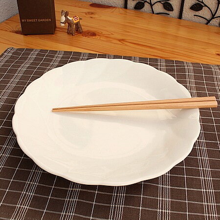 (在庫限り) 輪花おもてなしプレート(洋食器 プレート お皿 大皿 業務用 業務用食器 白い食器 アウトレット 訳あり 多治見美濃焼 日本製)