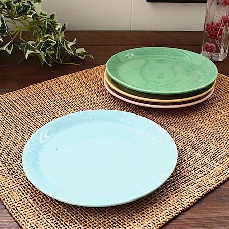 カラフル梨地プレート(青)(洋食器 お皿 プレート 中皿 取り皿 デザートプレート ケーキプレート サラダ カフェ カフェ風 カフェ食器 業務用 業務用食器 ア...