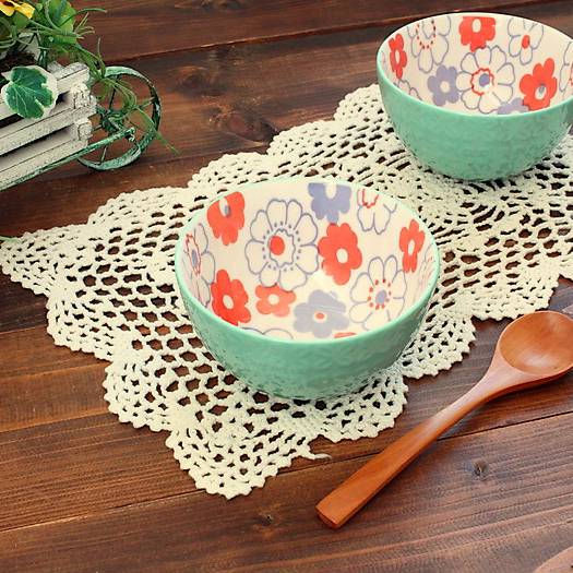 (在庫限り) 可愛い花柄ミニボウル(洋食器 サラダボウル スープボウル シリアルボウル ミニ丼 丼 カフェ風 カフェ食器 業務用 業務用食器 アウトレット込み ...