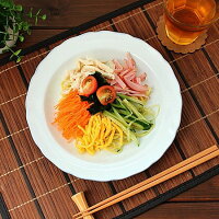強化磁器/冷やし中華皿(洋食器 お皿 プレート 大皿 中華 白い食器 アウトレット込み 訳あり 多治見美濃焼 日本製)