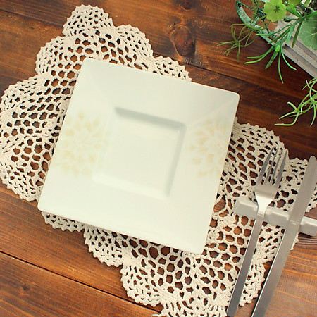 リムスクエア皿 強化磁器(洋食器 白い食器 お皿 プレート 中皿 レストラン カフェ 業務用食器 強化磁器 アウトレット 訳あり 美濃焼 日本製)